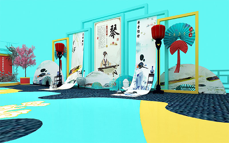 中式活动布场