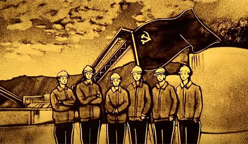商业企业沙画演出