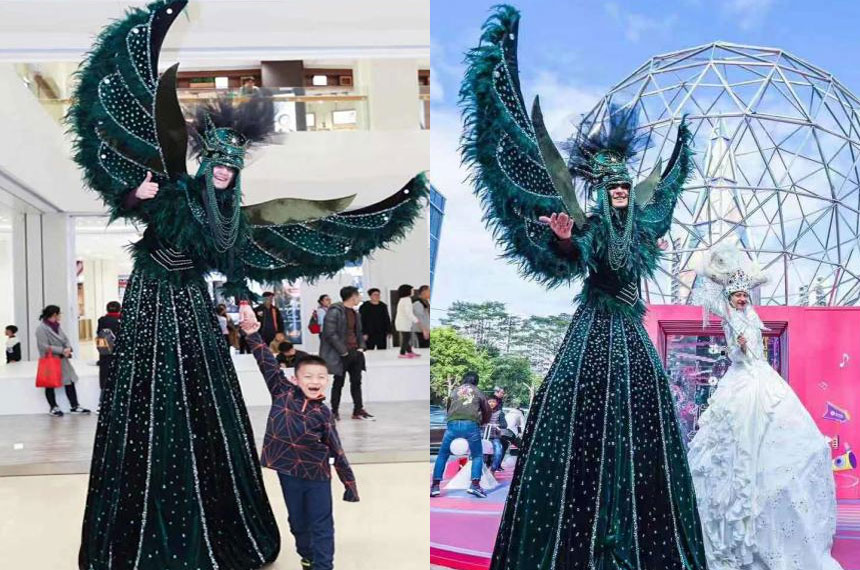 巡游暖场展示-威尼斯深绿男天使
