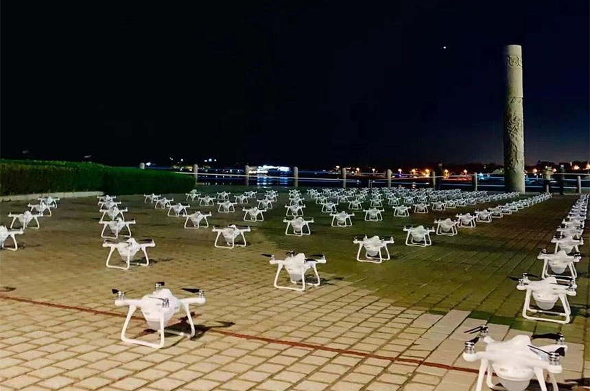 西安无人机编队表演