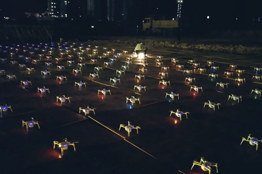 西安无人机编队表演